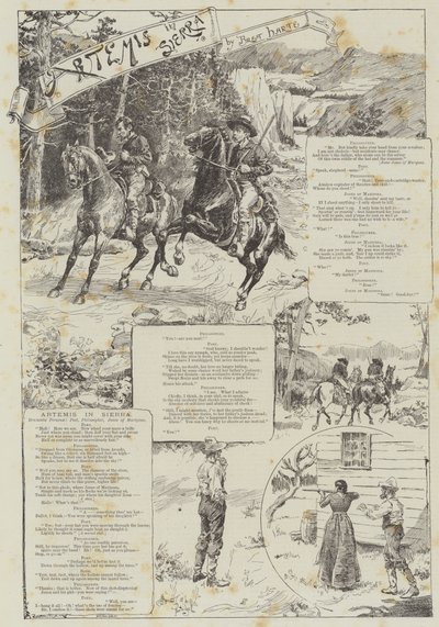 Artemis in Sierra, door Bret Harte door Bernard Partridge