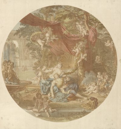 Rinaldo en Armida door Bernard Picart