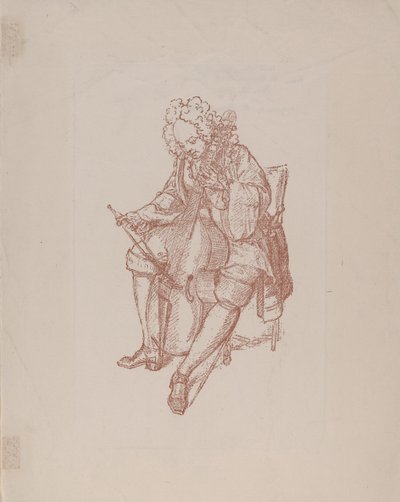 De basvioolspeler, 1707 door Bernard Picart