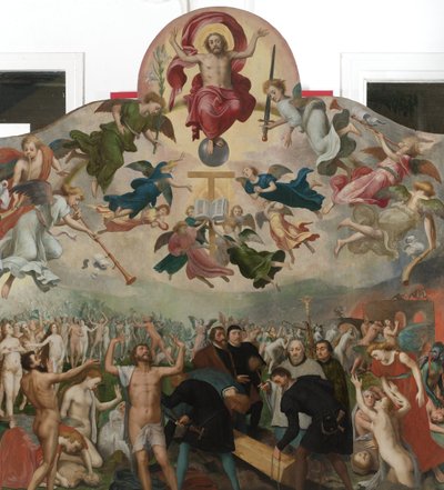 Laatste Oordeel en de begrafenis van de doden door Bernard van Orley (circle of)
