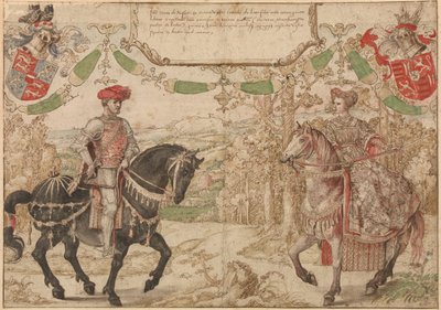 Graaf Jan Johann IV van Nassau en zijn vrouw Maria, gravin van Loon en Heinsberg, ca. 1530 door Bernard van Orley