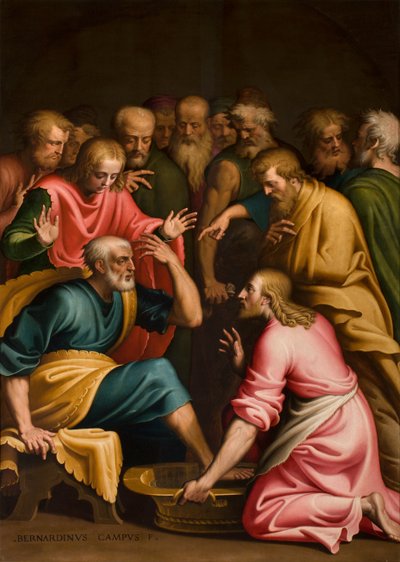 Voetwassing door Bernardino Campi