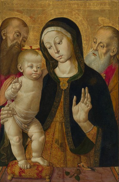 Madonna en kind met twee kluizenaarsheiligen, begin 1480 (tempera op paneel) door Bernardino Fungai