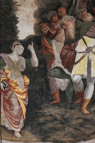 Detail van Het Martelaarschap van Sint-Catharina door Bernardino Lanino