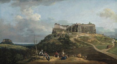 Het Fort van Königstein door Bernardo Bellotto