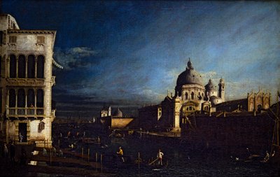Twee Venetiaanse Zichten, Grand Canal en Molo naar het westen kijkend door Bernardo Bellotto