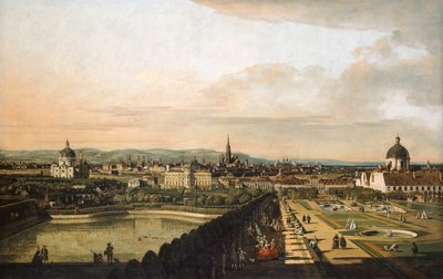 Wenen gezien vanaf het Belvedere Paleis door Bernardo Bellotto