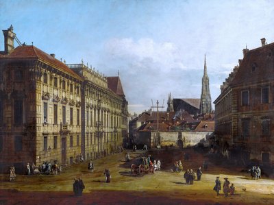 Wenen, de Lobkowitzplatz, tussen 1758 en 1761 door Bernardo Bellotto