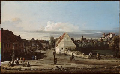Uitzicht op Pirna met het Fort van Sonnenstein, 1755-65 door Bernardo Bellotto