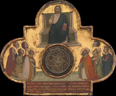 Christus auf dem Thron mit Heiligen door Bernardo Daddi