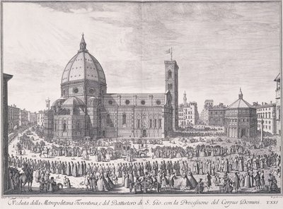 Een uitzicht op de stad Florence, Plaat XXI, uit 