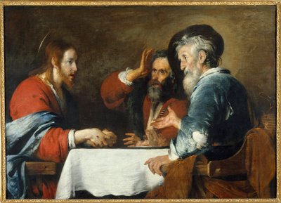 Christus in Emmaus door Bernardo Strozzi
