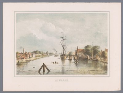 Stadsgezicht te Alkmaar door Bernardus Gerardus ten Berge