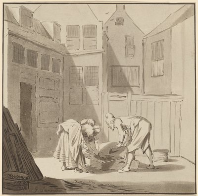 Varkensslachters, 1778, gepubliceerd 1787 door Bernhard Schreuder