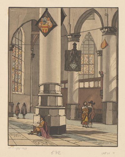 Kerkinterieur door Bernhard Schreuder