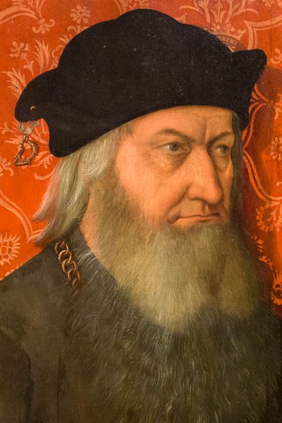 Portret van een oudere bebaarde man door Bernhard Strigel