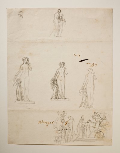 Parijs en de drie Godinnen. Venus en Cupido door Bertel Thorvaldsen
