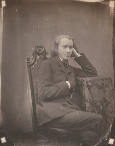 Johannes Brahms, Leipzig, 1853 (foto) door Bertha Wehnert Beckmann