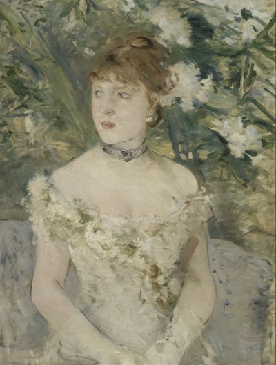 Jonge vrouw op het bal door Berthe Morisot