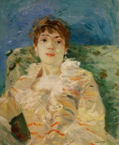 Jonge vrouw op de divan door Berthe Morisot