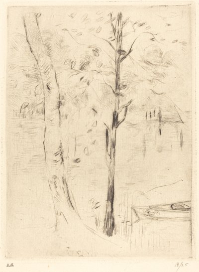 Meer met Roeiboot door Berthe Morisot