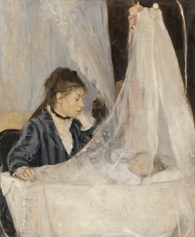 De wieg door Berthe Morisot