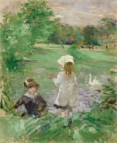 Aan de oever van het meer, 1883 door Berthe Morisot