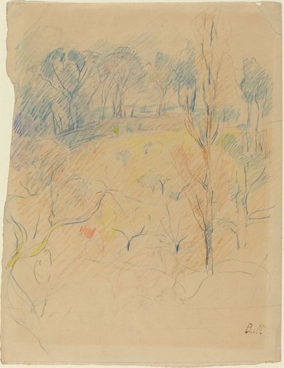 Landschap in de lente, ca. 1890-1891 door Berthe Morisot