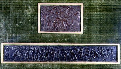 De Triomf van Bacchus en de Afzetting van Christus door Bertoldo di Giovanni