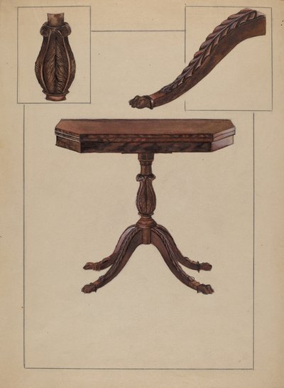Kaarttafel door Bessie Forman