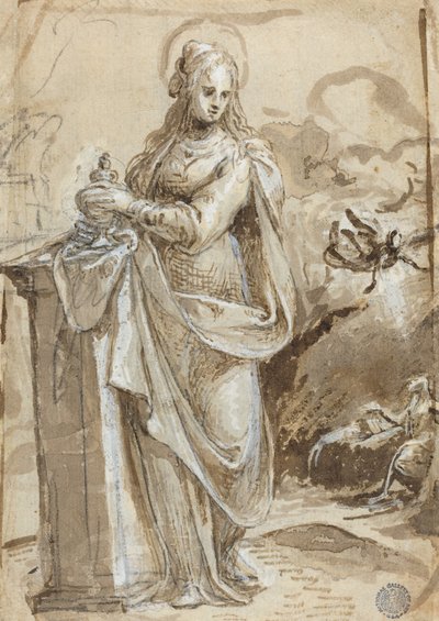 Maria Magdalena [verso] door Biagio Pupini