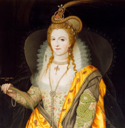 Portret van koningin Elizabeth I door Biagio Rebecca