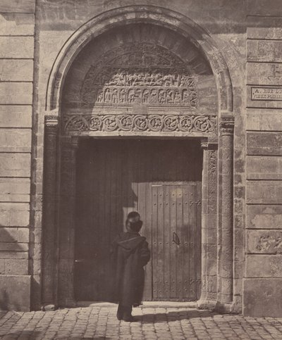 Het portaal van Sint Ursinus in Bourges, rue du Vieux Poirier door Bisson Frères