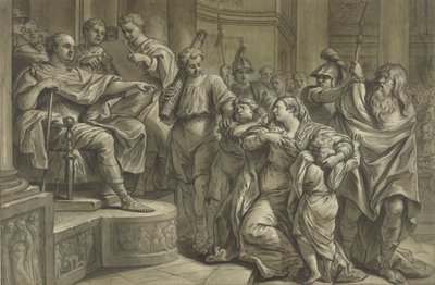 Eponina vraagt aan Vespasianus genade voor Sabinus door Blaise Nicolas Lesueur