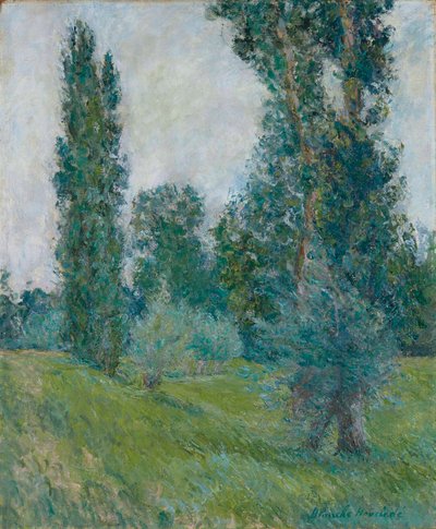 Frans: Populierenlandschap bij Giverny door Blanche Hoschede Monet