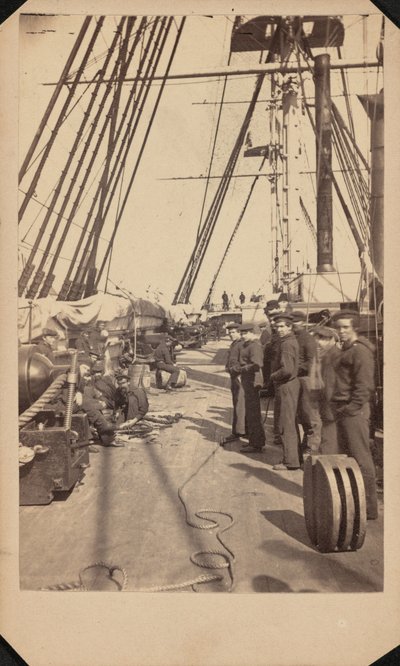 USS New Hampshire, ca. 1864-1865 (foto) door Blauvelt & Hubbard