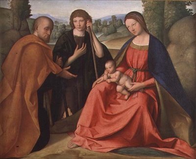 Aanbidding van de herders door Boccaccio Boccaccino
