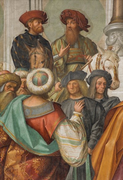 Centraal Schip, Tweede Noordelijke Span, Huwelijk van de Maagd (detail) door Boccaccio Boccaccino