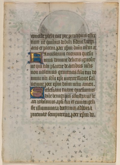 Blad uit een getijdenboek: Tekst verso, ca. 1410-20 door Boethius Illuminator