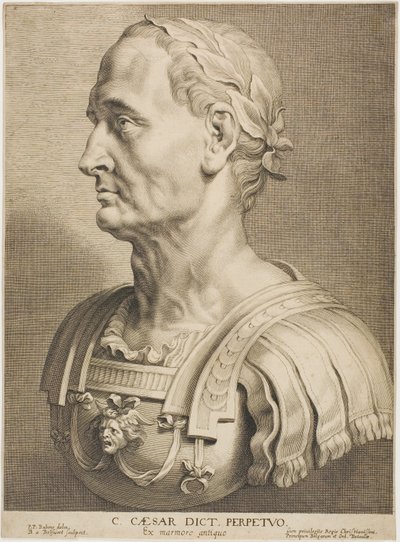 Julius Caesar, eeuwigdurend dictator, uit Twaalf beroemde Griekse en Romeinse mannen door Boetius Adams Bolswert