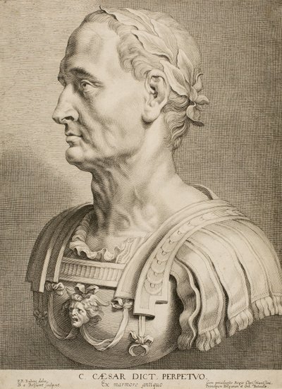 Julius Caesar, Perpetuele Dictator, uit Twaalf Beroemde Griekse en Romeinse Mannen, ca. 1633 door Boetius Adams Bolswert