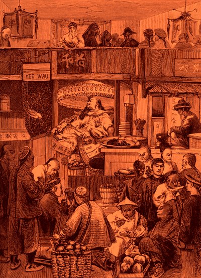 Een Chinese joss house door Bohuslav Kroupa