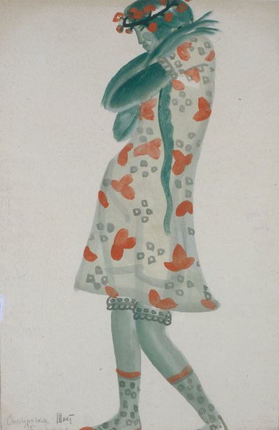 Kostuumontwerp voor de opera Sneeuwmeisje door N. Rimsky-Korsakov, 1919 door Boris Dmitrievich Grigoriev