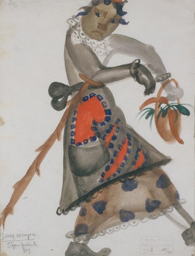 Kostuumontwerp voor de opera Sneeuwmeisje door N. Rimsky-Korsakov, 1919 door Boris Dmitrievich Grigoriev