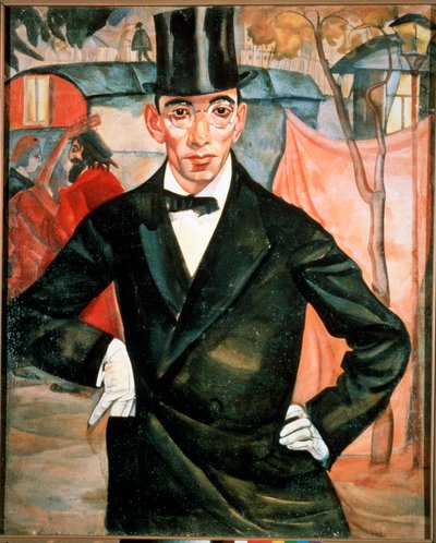Portret van de kunstenaar en fotograaf Miron Sherling door Boris Dmitrievich Grigoriev