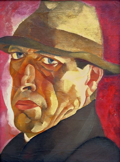 Zelfportret, c. 1920 door Boris Dmitryevich Grigoriev