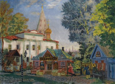 In de provincie door Boris Mikhailovich Kustodiev