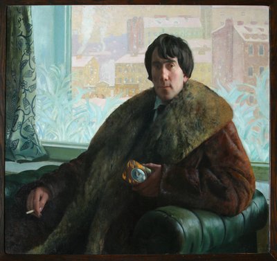 Portret van de beeldhouwer en architect Isidor Zolotarevsky door Boris Mikhailovich Kustodiev
