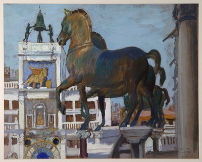 De Paarden van San Marco, 1907 door Boris Mikhailovich Kustodiev