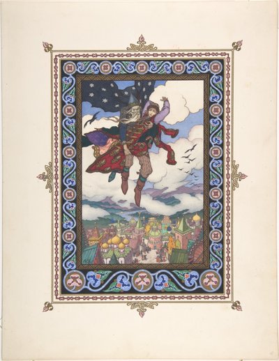 Illustratie voor het Sprookje Marya Morevna, ca. 1925 door Boris Vasilievich Zvorykin